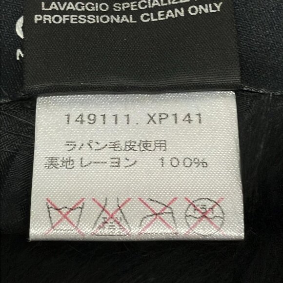 Auth GUCCI - 149111 XP141 Black Rabbit (Lapin) Rayon Scarf - Picture 6 of 7